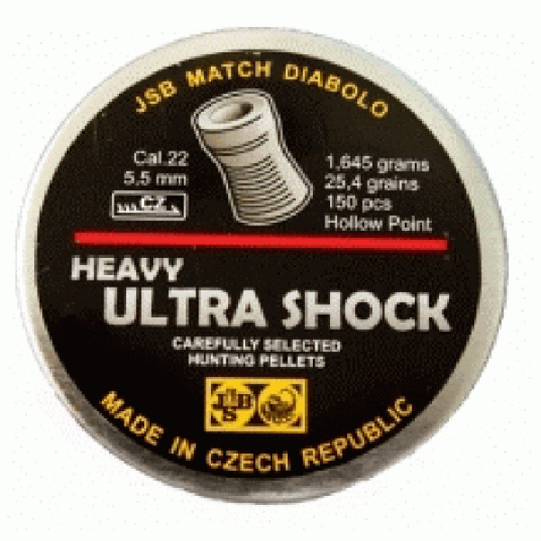 Пули JSB MATCH DIABOLO HEAVY ULTRA SHOCK  5,52 мм.