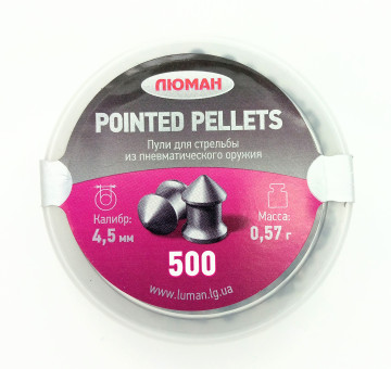 Пули для пневматики "Люман" 4,5 мм (0,57г) "Pointed Pellets" 500шт.