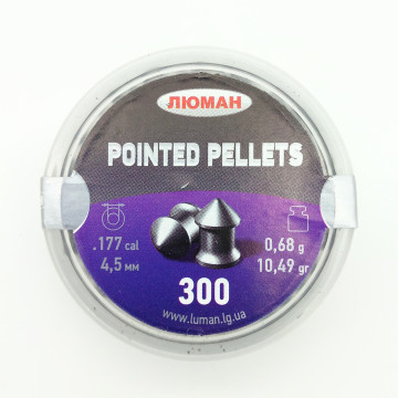 Пули для пневматики "Люман" 4,5 мм (0,68г) "Pointed Pellets" 300шт.