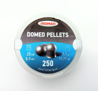 Пули для пневматики "Люман" 5,5 мм (1,1г) "Domed Pellets" 250 шт.