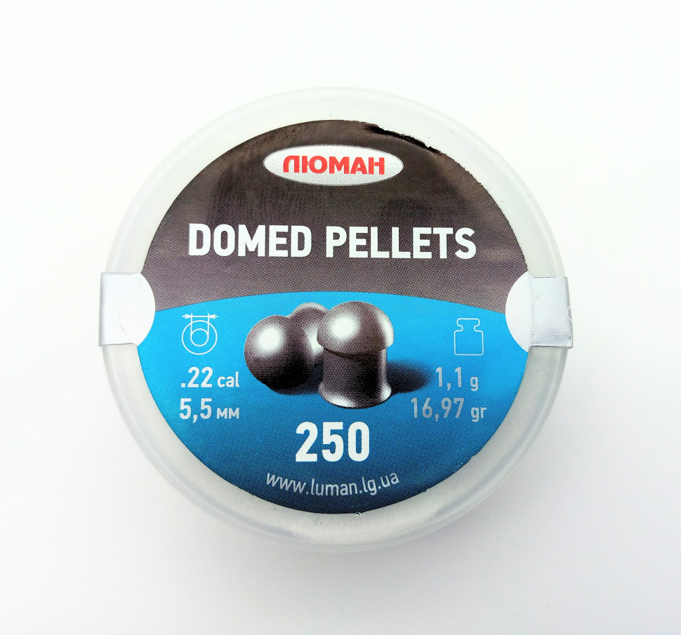 Пули для пневматики "Люман" 5,5 мм (1,1г) "Domed Pellets" 250 шт.