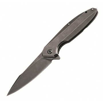 Нож складной Ruike P128-SF, сталь Sandvik 14C28N, рукоять сталь, черный