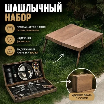 Набор Шашлычный №14, 34 предмета (мастерская В.В.Поддубного)