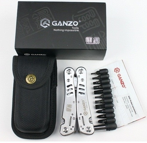 Мультитул Ganzo G301, сталь 440С, 26 предметов, серебристый
