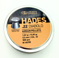 Пули для пневматики "JSB" 5,5 мм (1,03г) "Hades Diabolo" 500шт.