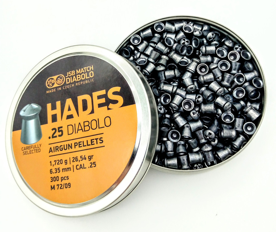 Пули для пневматики "JSB" 6,35 мм (1,72г) "Hades Diabolo" 300шт.